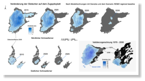 Modellrechnungen zur Vernderung der Zugspitzgletscher von 2009 (Marovsky)